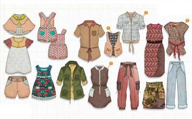 童裝時(shí)裝款式圖